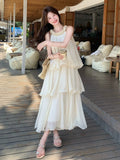 French Beauty Hanging Neck Dress Women's Summer 2026 New Small Seaside Temperament Long Dress