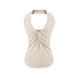 Spice Girls V Collar Kinesith Hanging Neck Small Vest Women Summer Pure Desire Design Feeling Waist Temperament Bare Back Slings