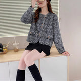 New Small Scented Sweater In The Autumn And Winter Of 2025 Is Designed To Feel Casual And Casual With A Short Imitation Water Marinade Coat Woman