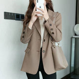 2025 New Spring Women's Blazer Senior Design Korean Version Of Loose Casual Suit Jacket Tide