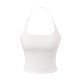 Pure Hot Girl Hanging Neck With Chest Cushion Small Vest Temperament Outside Swing Long Sleeve Hood T-Shirt Hottie Two Sets Of Women