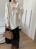 Korean Version Of The Design Sense Of Irregular Bat Sleeve Knit Shirt Girls Autumn Winter New Loose Thin Lazy Jacket Sweater