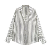 Spring New Silk Lithry Collar Solid Color Loose Shirt 2074580