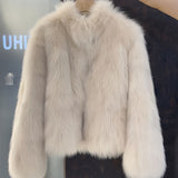 New Environmental Protection Fur Korean Version Of The Short Fur Coat Autumn And Winter Small Fragrant Wind Top Of The Woman In The Autumn And Winter