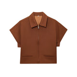 Summer New Women's Collar Short-Sleeved Short Coat Straight Trousers 8491053 8491054