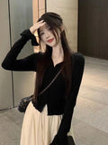 Tea Wear A Set Of Women's Early Autumn High-Grade Temperament Long-Sleeved Top Skirt Half-Dress Fashion Two Sets