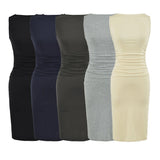 Pure Desire A Word Shoulder Sleeveless Wrinkles Bag Hip Dress Women Summer Niche Temperament Elasticity Thin Hottie Long Skirt