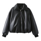 BSK&TRAF Women's Clothing 2025 Autumn New Fashion Temperament Locomotive Wind Thick Cotton Clothes