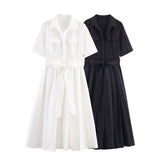 BSK&TRAF Women's Clothing In The Fall Of 2025 New Commuting Style Elegant Fender Flute Dress 2640325