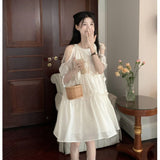 Pure Lusty Wind Strapped With Round Collar Dress 2026 New Summer Gentle Temperament Sweet First Love Dress