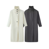 New Chimney Collar In Autumn Loose Long Coat Coat