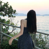 French Pure-Style Sleeveless Fake Two Lace Splicing Broken Flower Dress Dress Female Design Feeling Waist Skirt Summer