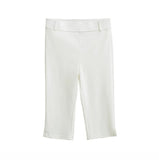 Side-Opening Seven-Point Pants Women 2026 Summer New Hot Girl Solid Color High-Waisted Elastic Hips Slacks