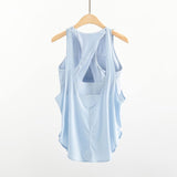 Summer Yoga Vest Women's Shockproof Chest Pad Two-In-One Sports Blouse Loose Running Fitness Set Burqa