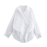 Autumn New Bat Sleeve Loose Striped Shirt 3067105