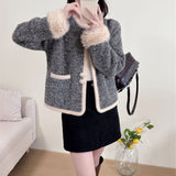 High-End Design Sense Casual Loose Small Fragrant Coat Female Fashion Temperament Round Collar Short Coat Tide