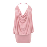 Swinging Collared Back With Dress Women 2026 Summer New Hottie Style Loose Hanging Neck And Hip Dress
