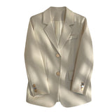 Spring And Autumn 2025 New Small Suit Jacket Women's Casual Loose Ocean Fragrant Style Women's Long Sleeve Thin