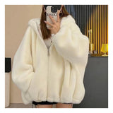 Hairy Hoodie Jacket Women's Autumn And Winter 2026 New Explosive Korean Version Lazy Loose Plus Thick Coat