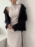 Korean Languid Hooded Knitted Cardigan Women's Autumn And Winter Short Warm Soft Glutinous Side With Loose Bat Sleeve Sweater