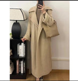 Orange Long Sweater Coat Women's Autumn And Winter New Temperament Thick Lazy Loose Knitting Shirt
