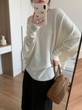 Korean Version Of The Design Sense Of Irregular Bat Sleeve Knit Shirt Girls Autumn Winter New Loose Thin Lazy Jacket Sweater