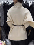 Korean Atmosphere Scarf Knitted Shirt Coat Women's New Lazy Style Thin Sweater