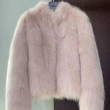 New Environmental Protection Fur Korean Version Of The Short Fur Coat Autumn And Winter Small Fragrant Wind Top Of The Woman In The Autumn And Winter