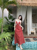 Lace Spliced Flower Sling Dress Women 2026 Spring New Temperament Slim Thin Small Long Skirt Tide