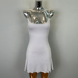 South Korea's New Pure Desire Lotus Leaf Side Tight Body Body Bag Hip Short Dress Slime Slinging Dress Tide