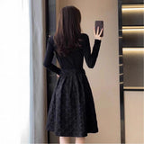 Black Hepburn Dress High-End Women Spring Autumn 2026 New Temperament High-End Waist Thin Black Dress