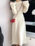 Winter New Imitation Water Marinade Gentle Soft Soft Long Sweater Women's Long Skirt Two Sets Thicken