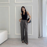 Korean Summer Temperament Fashion Hanging Neck Slim Thin Coat Solid Color Bajamas Sling Vest T-Shirt Girl Ins