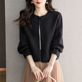 2025 French Small Fragrant Coat Women's Spring And Autumn New Casual Lady Temperament Casual Set Short Top