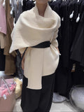Korean Atmosphere Scarf Knitted Shirt Coat Women's New Lazy Style Thin Sweater