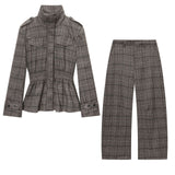 Autumn New Lotus Side Hem Jacket 9132863 Trousers 9036863