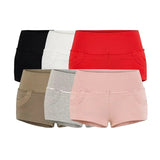 Spice Girl Red Sports Shorts Women's Summer 2026 New Threaded Pinyin Yoga Bags Hatter Shows Thin High Waist Hot Pants