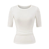 Pure Hottie Temperament Shoulder-To-Shoulder T-Shirt T-Shirt Girl Summer New Slimming Inside The Hot Girl Short-Sleeved Top