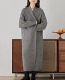 Long Sweater Cardigan Coat Women's Autumn And Winter Lazy Wind Loose Soft Glutinous Thick Warm Knitted Coat