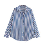 BSK&TRAF Women's Clothing 2025 Summer New Baitose Commuting Multi-Colored Silk Shirt 2348976