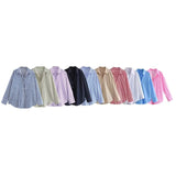 BSK&TRAF Women's Clothing 2025 Summer New Baitose Commuting Multi-Colored Silk Shirt 2348976