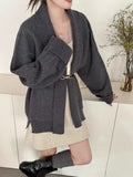 Autumn And Winter Lazy Wind Long Sweater Coat Women 2025 New Leisure Loose Thin Retro Knitting Top Tide