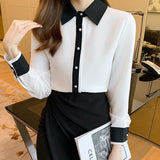 2025 New Shirt Women Spring And Autumn Chic Temperament Long-Sleeved Shirt Women Design Sense Of Small French Shirt Women
