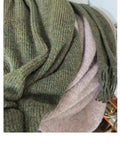 Knitted Dress Women's Autumn And Winter New Low-Circle Collar Temperament To Accept The Waist Of The Lanky Sweater Skirt + Scarf Two Sets