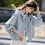 Travel Essential Casual Clothing 2026 Spring Fashion Design Sense Thin With Small Coat Women's Loose Short