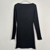 New Two-In-Two-Swear Oblique Shoulder Dress A Word-Word Bag Hip Skirt Short Skirt Tight-Nender Sleeve Bottom Dress Autumn Winter South Korea