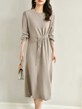 Autumn And Winter French Retro Knitted Dress Female New Fashion Temperament To Show Thin Long Bottom Sweater Skirt