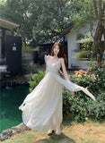 Vacation Wind Flower Design Sense Of Sling Dress Women 2025 Summer New Waist Showing Thin And Fairy Long Dress