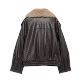 Autumn New Artificial Fur Can Be Removed Neck Gut Imitation Leather Jacket Jacket 4341853