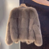In The Autumn Of 2025, The New Autumn And Winter Fur Coat Short Korean Version Of The Leisurely Small Fragrant Blouse Woman